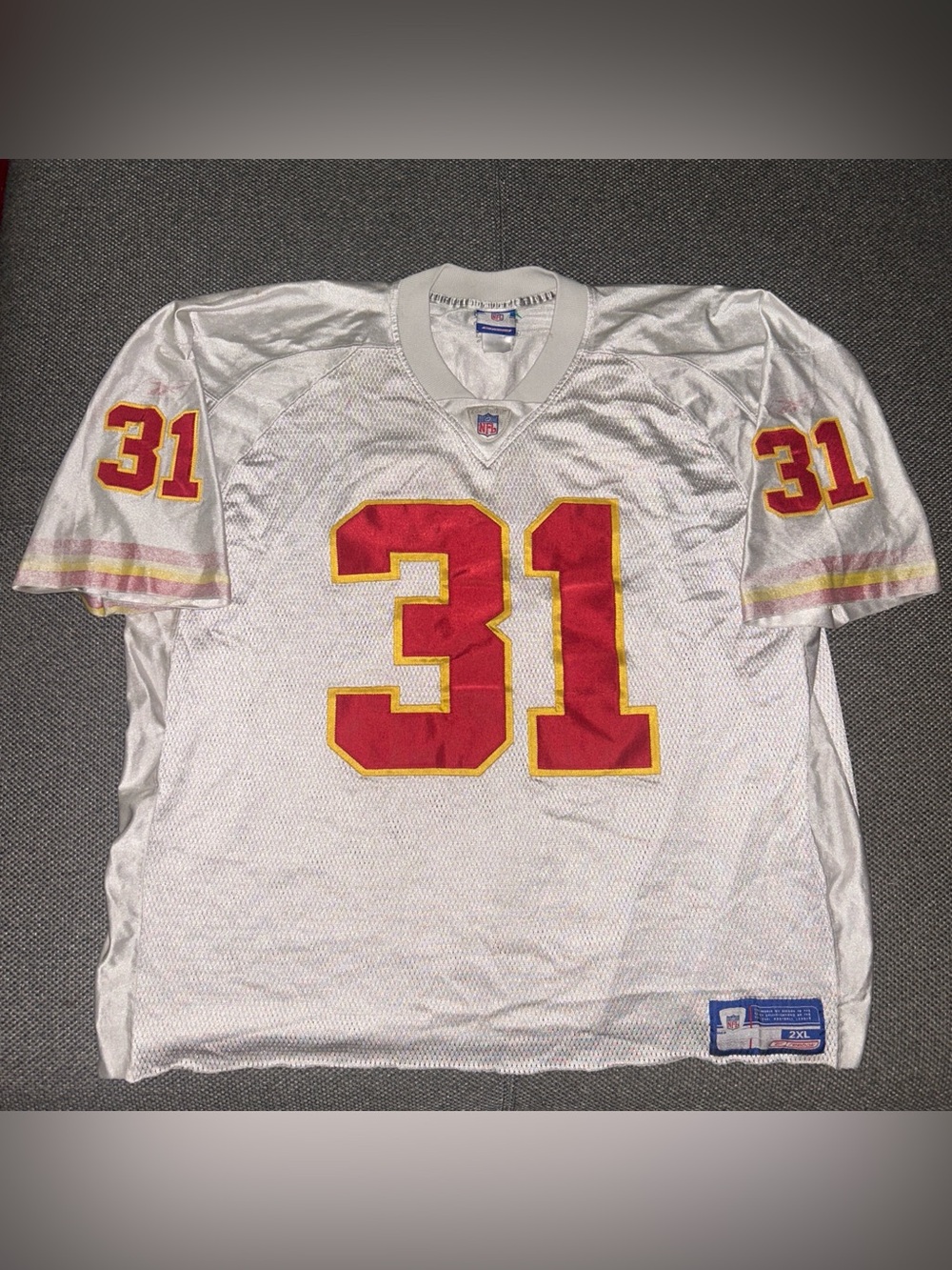 Vintage Priest Holmes Kansas City Chiefs Reebok Stitched NFL Football Jersey 2XL